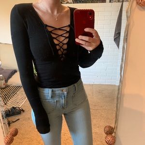 Free People Tie-Up Long Sleeve